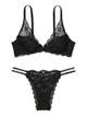 Шикарный комплект белья Victoria's Secret лиф и трусики 1161527586 (Черный 36DD/L) - изображение 1