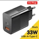 Быстрое зарядное устройство ESSAGER 33W два разъема USB Type C для телефонов, планшетов, павербанков - изображение 2