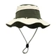 Панама туристическая водостойкая с широкими полями UPF 50+ Beige and Green - изображение 1