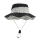 Панама туристическая водостойкая с широкими полями UPF 50+ Black and Gray - изображение 1