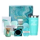 Подарочный набор Lesko Spa Gift Basket Set 02 Tiffany из 8 предметов термостакан мыло бомбочка соль свеча - изображение 1