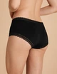 Набор хлопковых трусиков Marks&Spencer шорты Low rise shorts 10(38) 5 шт black lace 0248 - изображение 3