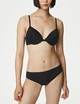 Набор хлопковых трусиков Marks&Spencer бикини 10(38) 4 шт black pure cotton 0262 - изображение 3