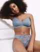 Набір трусиків Marks&Spencer стринги thongs 10(38) 3 шт blue grey 0267 - зображення 3