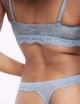 Набір трусиків Marks&Spencer стринги thongs 10(38) 3 шт blue grey 0267 - зображення 4