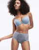 Набор кружевных трусиков Marks&Spencer миди High rise shorts размер 16 3 шт grey blue 0265 - изображение 3