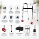 Ходунки реабилитационные Karna с колесами и сиденьем, складные, регулируемые по высоте - изображение 5