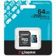 Карта пам'яті Kingston 64GB microSDXC сlass 10 UHS-I U3 V30 A2 Canvas Go Plus G4 (SDCG4/64GB) - зображення 3