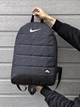 Рюкзак черный меланж Nike с белым логотипом, 18х47х33 см, 25 литр - изображение 5
