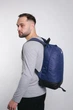 Рюкзак матрас Nike синий однотонный, белый логотип, 2 ручки,18*47*33см, 25 литров - изображение 4