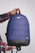 Рюкзак матрас Nike синий однотонный, белый логотип, 2 ручки,18*47*33см, 25 литров - изображение 6