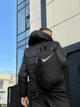 Рюкзак черный Nike с большим логотипом, 17х43х29 см, 21 литр - изображение 3