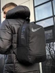 Рюкзак черный Nike с большим логотипом, 17х43х29 см, 21 литр - изображение 4