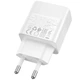 Мережевий зарядний пристрій hoco. CS112A Lounge, PD30W/QC3.0, 2 порти USB-A і Type-C, швидка зарядка 30W White - зображення 4