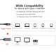 Кабель Type-C до HDMI, 2 метри USB 3.1, HDTV 4K 60 Hz, для Apple MacBook iPad Dell Redmi Note9 Samsung - зображення 5