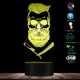 3D светодиодный светильник Barber Skull. LED светильник для барбершопа, 7 цветов - изображение 3