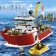 Большой детский городской конструктор City 66116 «Пожарный катер» (Fire Boat), игровой набор с кораблем, горящим маяком и минифигурками (412 деталей) - изображение 4