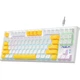 Клавиатура Aula F3032 keycaps plus 21 Yellow keys KRGD Red USB UA White (6948391204680) - изображение 3