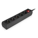 Мережевий фільтр живлення REAL-EL RS-Protect M 5m, black (EL122300030) - зображення 5