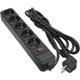 Мережевий фільтр живлення Patron 3.0 m3*1mm2 (SP-1053) 5 розеток BLACK (EXT-PN-SP-1053) - зображення 1