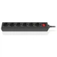 Сетевой фильтр питания REAL-EL RS-6 Protect M 3m, black (EL122300034) - изображение 2