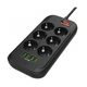 Мережевий фільтр живлення ColorWay , 6 розеток/4USB Black (CW-CHE64B) - зображення 5