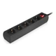Мережевий фільтр живлення REAL-EL RS-PROTECT M 10m, black (EL122300037) - зображення 6