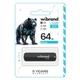 USB флеш накопичувач Wibrand 64GB Grizzly Black USB 2.0 (WI2.0/GR64P3B) - зображення 3