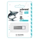 USB флеш накопичувач Wibrand 8GB Shark Silver USB 2.0 (WI2.0/SH8U4S) - зображення 3