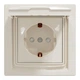 Розетка Schneider Electric ASFORA з кришкою IP44, крем (EPH3100323) - изображение 1