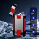 Електронна плазмова USB-запальничка «Механічний воїн» (Подвійна дуга, сенсорна) — Синя - зображення 2