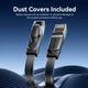 Патч-корд Vention IKQBJ RJ45 Cat.8 плоский 5 м Черный (6922794796379) - изображение 10