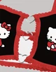 Комплект женского белья Хелоу Кити Топ и трусики Hello Kitty Lingerie Set Аниме Санрио Y2K тренд (черно-красный) M - изображение 3