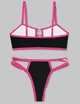 Комплект женского белья Хелоу Кити Топ и трусики Hello Kitty Lingerie Set Аниме Санрио Y2K тренд (черно-розовый) S - изображение 5