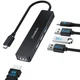 Док-станція USB3.0 Type-C HDMI 4K30Hz/USB2.0x2/USB 3.0/USB-C PD 100W 5 in 1 Hub Choetech (HUB-M80-BK) - изображение 2