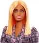 Лялька Барбі Модниця Barbie Fashionistas Doll with Orange Hair Wearing Pink Puff Sleeve Plaid Blazer Dress 161 (GRB53) - зображення 3