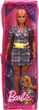 Лялька Барбі Модниця Barbie Fashionistas Doll with Orange Hair Wearing Pink Puff Sleeve Plaid Blazer Dress 161 (GRB53) - зображення 5