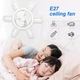 Лампа вентилятор AY1033 светодиодная 60 Вт с пультом дистанционного управления 3 режима света 3 скорости Белая патрон E27 - изображение 6