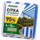 Затіняюча сітка Agreen 95%(4х10м) біло-синя 57466 - изображение 1