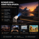 Smart проєктор Full HD 1080p з Wi-Fi, автофокусом, корекцією трапеції та пультом, до 130″, білий - зображення 3