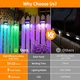 Солнечные LED светильники для забора BUCASA TDL013 4 шт RGB, водонепроницаемые, 8 режимов, настенные садовые лампы - изображение 8