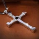 Крестик Форсаж RESTEQ Доминик Торетто серебро 30% фианиты крест из фильма Форсаж подвижный крест стильный мужской кулон - изображение 4