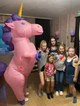 Надувной костюм Единорога, Unicorn косплэй, костюм розовой лошадки. Единорог надувной 2,5м - изображение 5