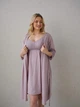 Комплект халат і сорочка для вагітних та годуючих матусь Soft&Lace, розмір XXL (52), аметист - изображение 1