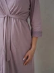 Комплект халат і сорочка для вагітних та годуючих матусь Soft&Lace, розмір XXL (52), аметист - изображение 2