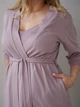 Комплект халат і сорочка для вагітних та годуючих матусь Soft&Lace, розмір XXL (52), аметист - изображение 10