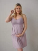 Комплект халат і сорочка для вагітних та годуючих матусь Soft&Lace, розмір XXL (52), аметист - изображение 9