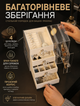 Белая многоуровневая шкатулка-органайзер для украшений с бархатной прокладкой для колец, серег, цепочек и браслетов, 4 выдвижных ящика, 2 боковых отделения, 21×18×13 см - изображение 6