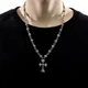 Кольє ланцюжок з підвіскою хрест Chrome Hearts style сріблястий вінтаж готика хіп-хоп Y2K гранж 70 см - изображение 3
