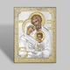 Икона серебряная 12х16 см "Святое Семейство" на дереве из Греции. P-4/005G/K - изображение 1